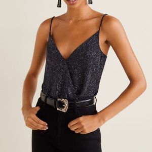 Mango metallic brilli cami top